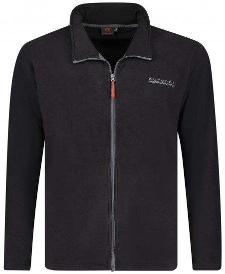Adamo Tampa Fleece Jacket Black TALL SIZES - MIESTEN VAATTEET MT-6XLT - Pitkien miesten vaatteet