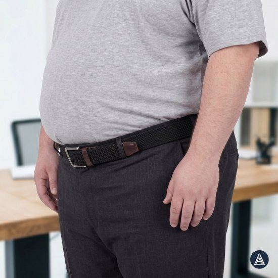 Adamo 180910 Joustovyö Musta - Vyöt - Pitkät vyöt W40-W70/2XL-8XL