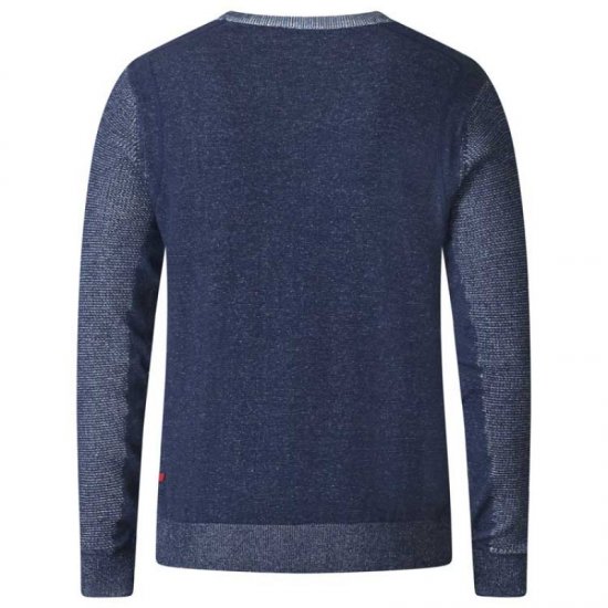 D555 Bryson Crewneck Sweater with Pocket Navy - Hupparit ja collegepaidat - Miesten hupparit ja collegepaidat isot koot