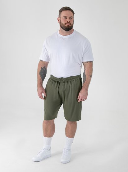 D555 Mitchell 1 Stretch-Shortsit Joustavalla Vyötäröllä Khaki - Collegehousut ja collegeshortsit - Miesten Isot collegehousut ja collegeshortsit