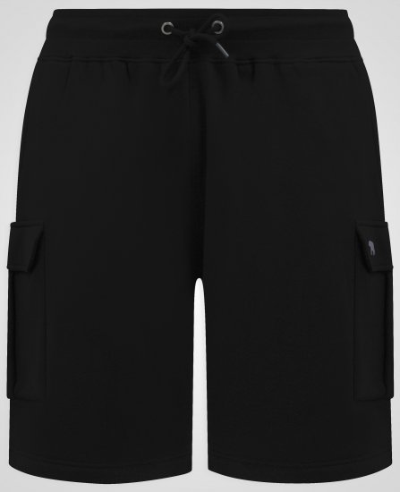 D555 Robinson 1 Fleece Cargo-Shortsit Joustavalla Vyötäröllä Musta - Collegehousut ja collegeshortsit - Miesten Isot collegehousut ja collegeshortsit