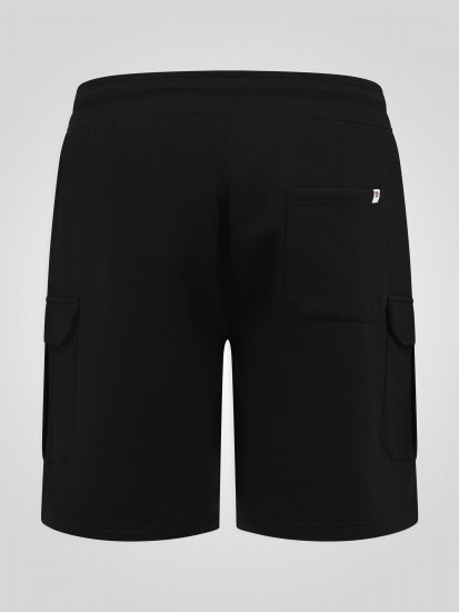 D555 Robinson 1 Fleece Cargo-Shortsit Joustavalla Vyötäröllä Musta - Collegehousut ja collegeshortsit - Miesten Isot collegehousut ja collegeshortsit