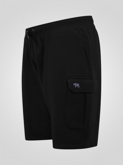 D555 Robinson 1 Fleece Cargo-Shortsit Joustavalla Vyötäröllä Musta - Collegehousut ja collegeshortsit - Miesten Isot collegehousut ja collegeshortsit