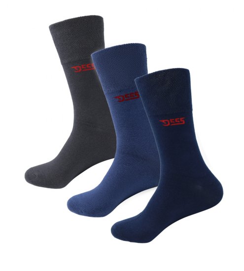 D555 Harold 2 Multi Color Pack of 3 Extra Wide Comfort Fit Socks - Alusvaatteet & uimavaatteet - Miesten Isot alusvaatteet 