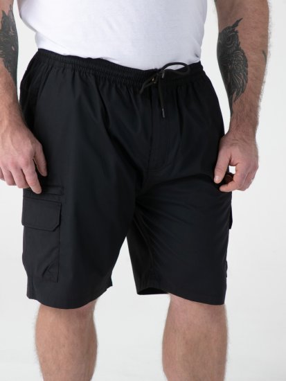 D555 Thomas Stretch-Shortsit Joustavalla Vyötäröllä Musta - Shortsit - Shortsit, isot koot – W40-W60