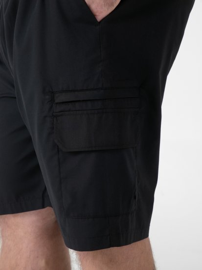 D555 Thomas Stretch-Shortsit Joustavalla Vyötäröllä Musta - Shortsit - Shortsit, isot koot – W40-W60