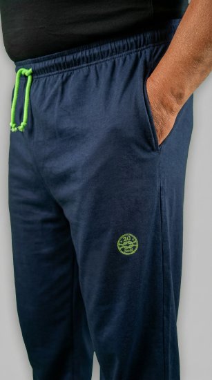 20 Nodi Libeccio Long Leg Sports Pants in Combed Cotton Jersey Navy - Collegehousut ja collegeshortsit - Miesten Isot collegehousut ja collegeshortsit