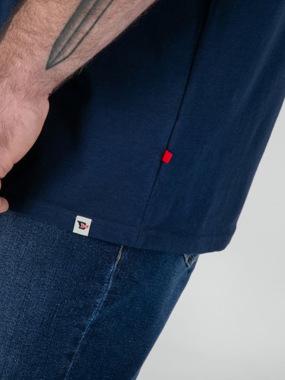 D555 Linton T-paita Monivärisellä Pääkallopainatuksella Tummansininen - T-paidat - Isot T-paidat 2XL – 14XL