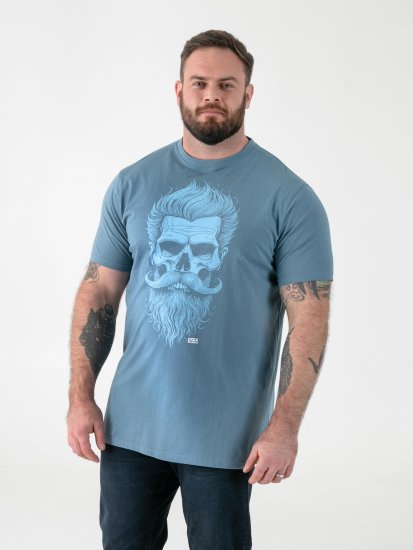 D555 Miller Bearded Skull T-paita Painatuksella - T-paidat - Isot T-paidat 2XL – 14XL