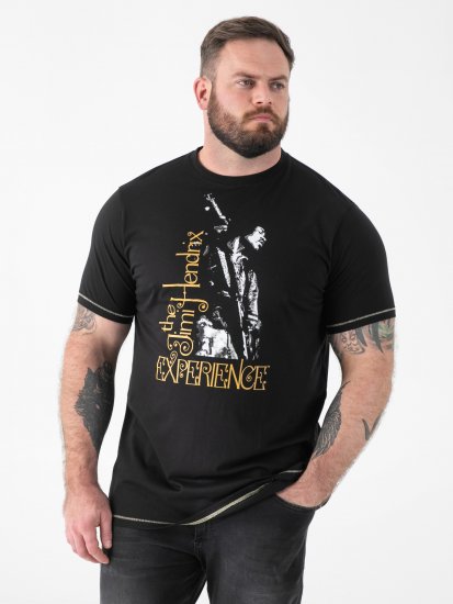 D555 Stokes Official Jimi Hendrix Experience T-paita Painatuksella - T-paidat - Isot T-paidat 2XL – 14XL