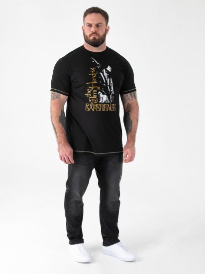 D555 Hugh Official ACDC Highway To Hell T-paita Painatuksella Musta - T-paidat - Isot T-paidat 2XL – 14XL