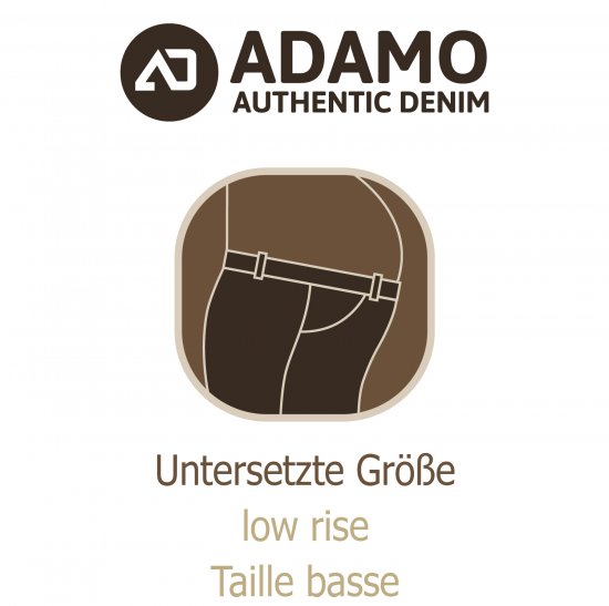 Adamo 5-Pocket Low Rise Jeans Medium Blue - Farkut ja housut - Miesten isot farkut ja isot housut W40-W70