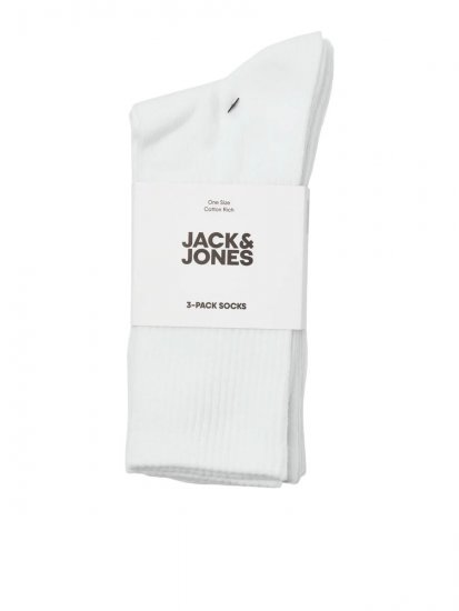 Jack & Jones Charles Tennissukat Valkoinen 3 paria - Alusvaatteet & uimavaatteet - Miesten Isot alusvaatteet 