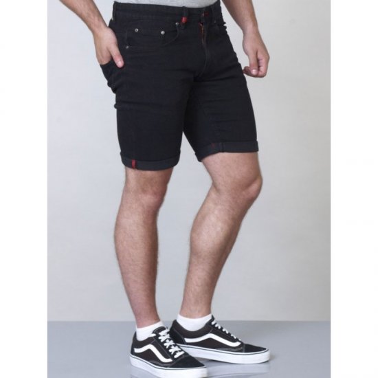 D555 Jude Stretch Denim Shorts Black - Shortsit - Shortsit, isot koot – W40-W60