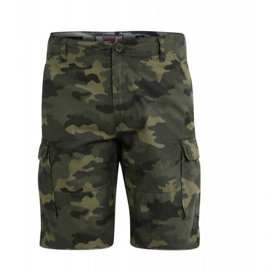 D555 Marty Camo Shorts Green - Shortsit - Shortsit, isot koot – W40-W60