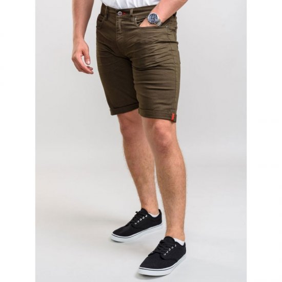 D555 Gilbert Stretch Shorts Khaki - Shortsit - Shortsit, isot koot – W40-W60