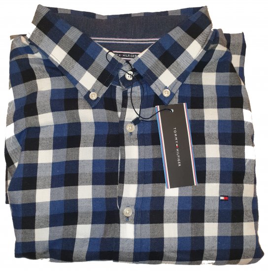Tommy Hilfiger Gingham Twill Shirt Blue - Motleyn huhtikuun hullu ale - 