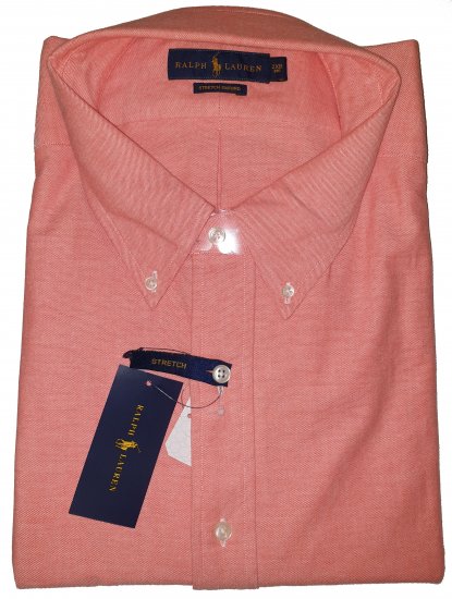 Ralph Lauren TC7E Long Sleeve Shirt Orange/White - Motleyn huhtikuun hullu ale - 