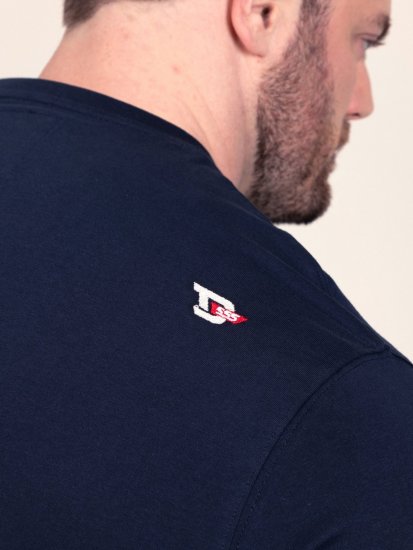 D555 Slater Painettu T-paita Tummansininen - T-paidat - Isot T-paidat 2XL – 14XL