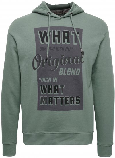 Blend Hoodie 4285 Duck Green - Hupparit ja collegepaidat - Miesten hupparit ja collegepaidat isot koot