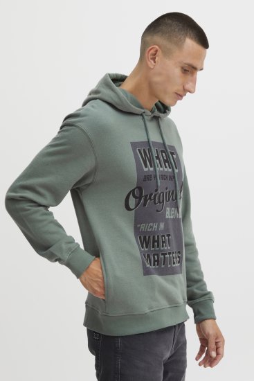 Blend Hoodie 4285 Duck Green - Hupparit ja collegepaidat - Miesten hupparit ja collegepaidat isot koot