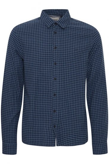 Blend Long Sleeve Shirt 4317 Dress Blues - Isot Vaatteet - Miesten vaatteet isot koot