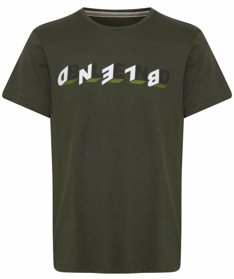 Blend 4795 T-Shirt Forest Night Green - T-paidat - Isot T-paidat 2XL – 14XL