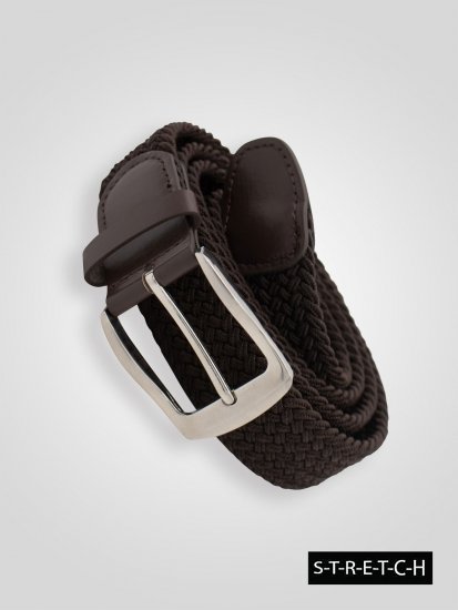 D555 Malcolm Braided Belt Brown - Vyöt - Pitkät vyöt W40-W70/2XL-8XL