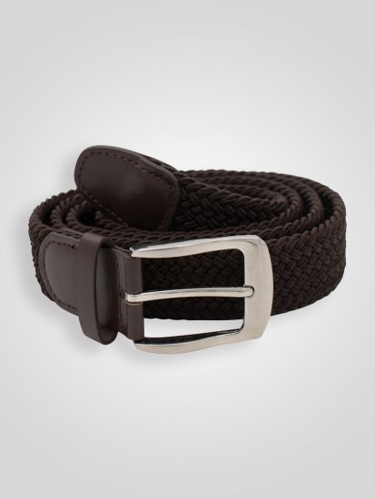 D555 Malcolm Braided Belt Brown - Vyöt - Pitkät vyöt W40-W70/2XL-8XL