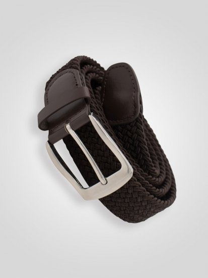 D555 Malcolm Braided Belt Brown - Vyöt - Pitkät vyöt W40-W70/2XL-8XL