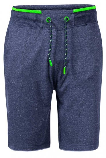 D555 Electra1 Ribbed Waist Fleece Shorts With Pockets Navy Marl - Collegehousut ja collegeshortsit - Miesten Isot collegehousut ja collegeshortsit