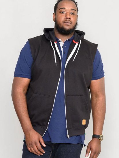 D555 Blake Hood Black - Hupparit ja collegepaidat - Miesten hupparit ja collegepaidat isot koot