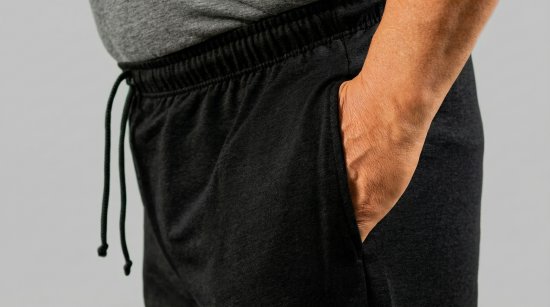 20 Nodi Grecale Stretch Fleece Cotton Sports Pants with Enzyme and Soft Touch Treatment Black - Collegehousut ja collegeshortsit - Miesten Isot collegehousut ja collegeshortsit