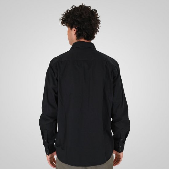 Double Outfitters GS-5126 Nepparipaita Musta - Kauluspaidat - Miesten isot kauluspaidat 2XL – 8XL