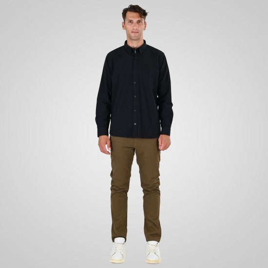 Double Outfitters GS-5225 Oxford-paita Musta - Kauluspaidat - Miesten isot kauluspaidat 2XL – 8XL