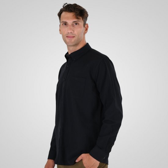 Double Outfitters GS-5225 Oxford-paita Musta - Kauluspaidat - Miesten isot kauluspaidat 2XL – 8XL