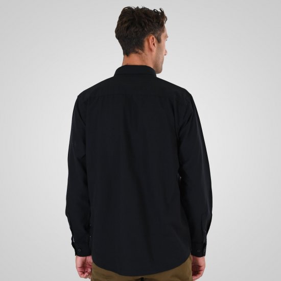 Double Outfitters GS-5225 Oxford-paita Musta - Kauluspaidat - Miesten isot kauluspaidat 2XL – 8XL