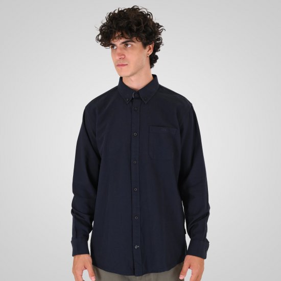 Double Outfitters GS-5225 Oxford-paita Tummansininen - Kauluspaidat - Miesten isot kauluspaidat 2XL – 8XL