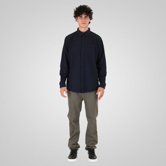 Double Outfitters GS-5225 Oxford-paita Tummansininen - Kauluspaidat - Miesten isot kauluspaidat 2XL – 8XL
