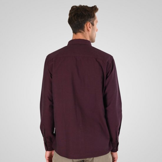 Double Outfitters GS-5225 Oxford-paita Viininpunainen - Kauluspaidat - Miesten isot kauluspaidat 2XL – 8XL