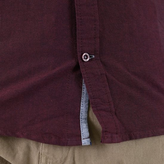 Double Outfitters GS-5225 Oxford-paita Viininpunainen - Kauluspaidat - Miesten isot kauluspaidat 2XL – 8XL