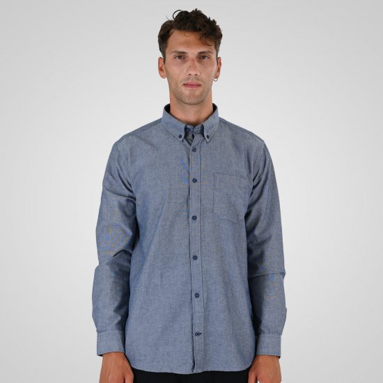 Double Outfitters GS-5225 Oxford-paita Vaaleansininen - Kauluspaidat - Miesten isot kauluspaidat 2XL – 8XL