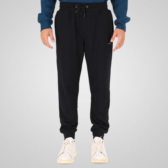 Double Outfitters MPAN-6057 Collegehousut Musta - Collegehousut ja collegeshortsit - Miesten Isot collegehousut ja collegeshortsit