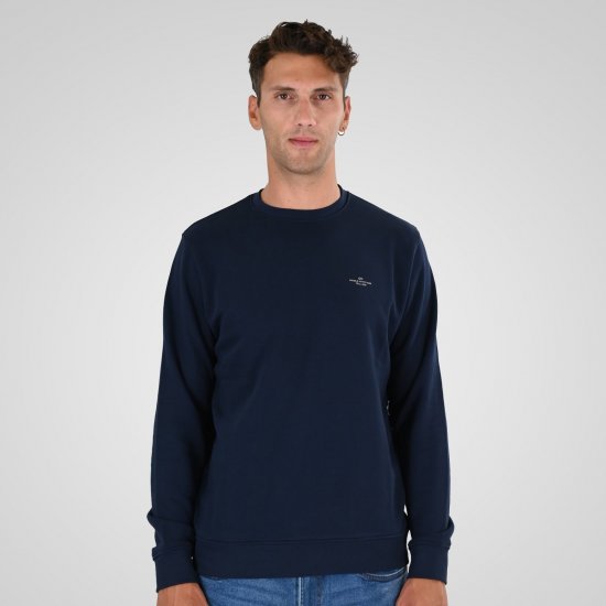 Double Outfitters MTOP-1141 Collegepaita Tummansininen - Hupparit ja collegepaidat - Miesten hupparit ja collegepaidat isot koot