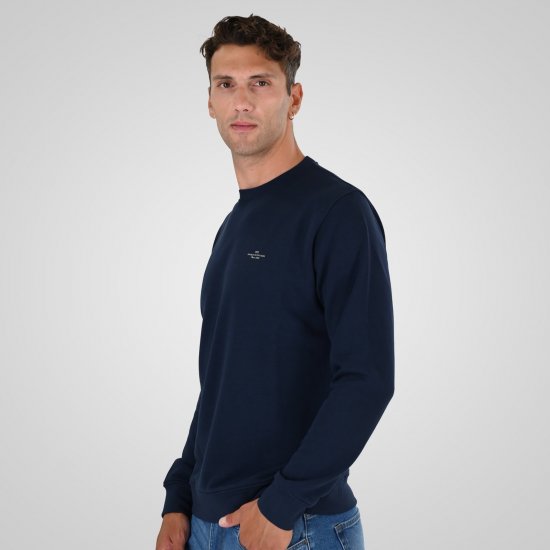 Double Outfitters MTOP-1141 Collegepaita Tummansininen - Hupparit ja collegepaidat - Miesten hupparit ja collegepaidat isot koot