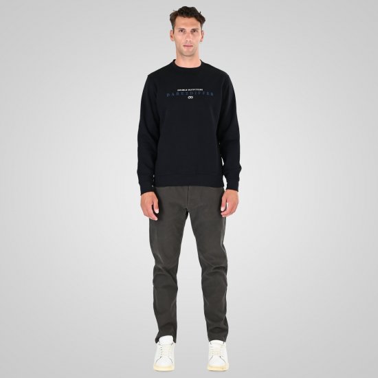 Double Outfitters MTOP-1151 Collegepaita Musta - Hupparit ja collegepaidat - Miesten hupparit ja collegepaidat isot koot