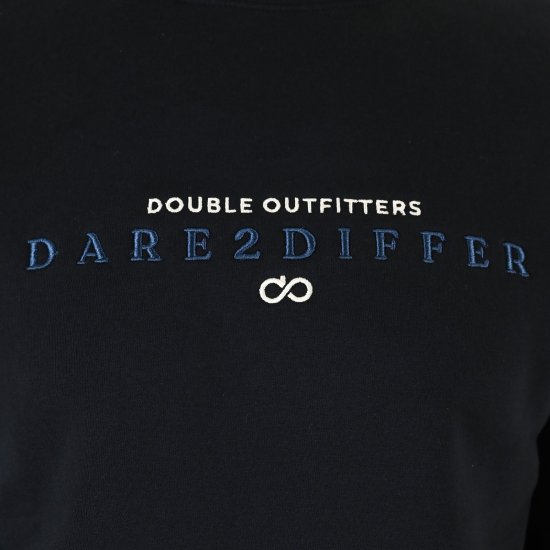 Double Outfitters MTOP-1151 Collegepaita Musta - Hupparit ja collegepaidat - Miesten hupparit ja collegepaidat isot koot