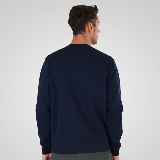 Double Outfitters MTOP-1151 Collegepaita Tummansininen - Hupparit ja collegepaidat - Miesten hupparit ja collegepaidat isot koot