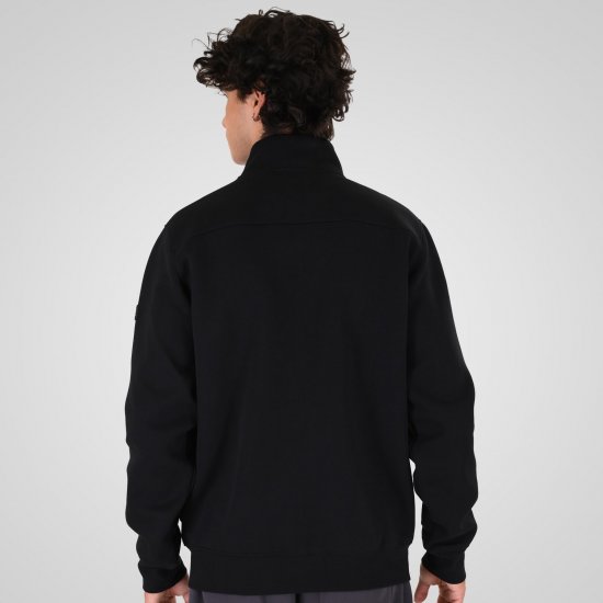 Double Outfitters MTOP-1158 Vetoketjullinen collegetakki Musta - Hupparit ja collegepaidat - Miesten hupparit ja collegepaidat isot koot