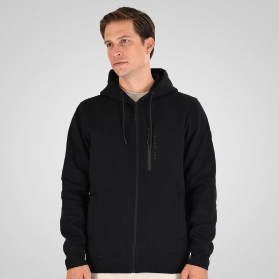 Double Outfitters MTOP-1160 Vetoketjullinen huppari Musta - Hupparit ja collegepaidat - Miesten hupparit ja collegepaidat isot koot